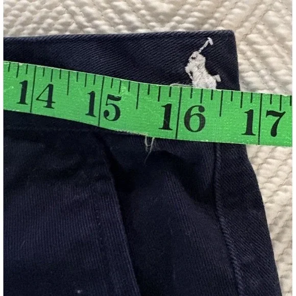 Polo Ralph Lauren Navy Blue All Over Embroidered Pony Logo Preppy Mini Skirt - Picture 7 of 8